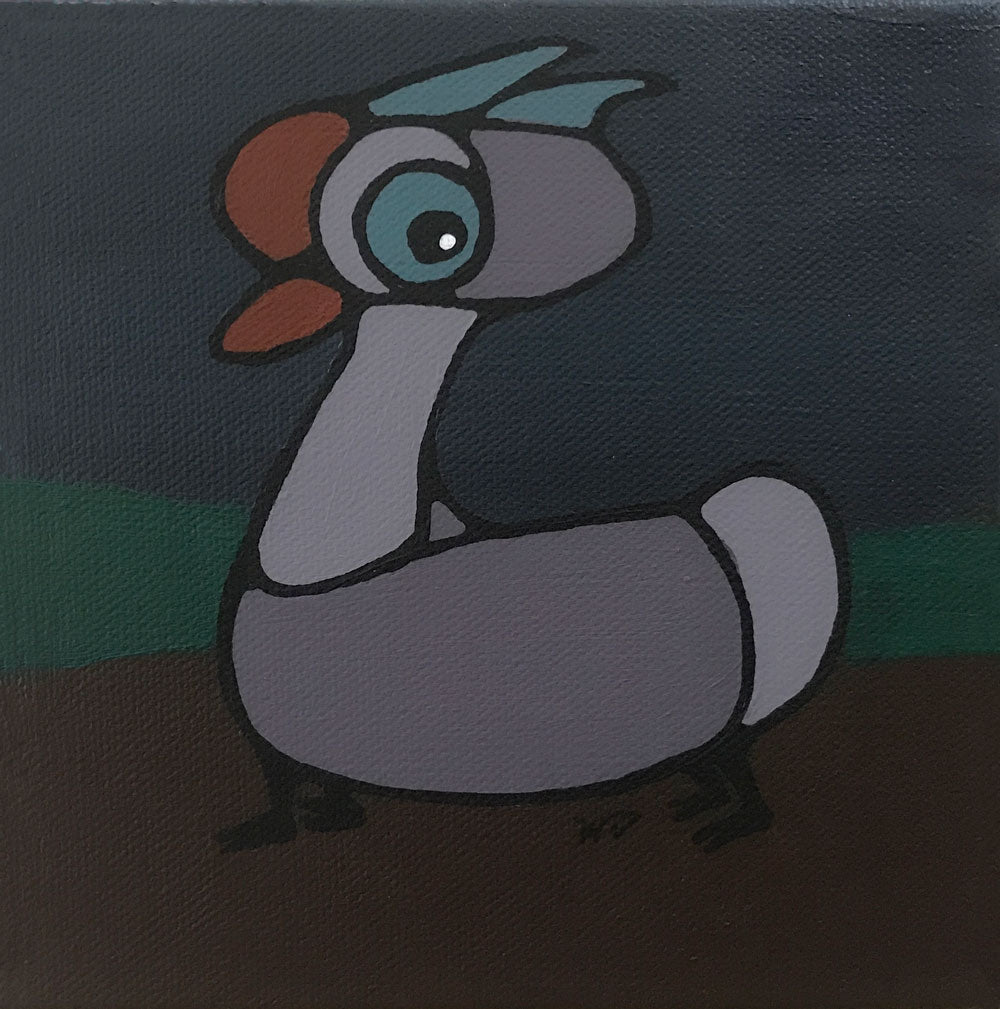 Acrylic 6" x 6" Mini Painting: Mama Llama