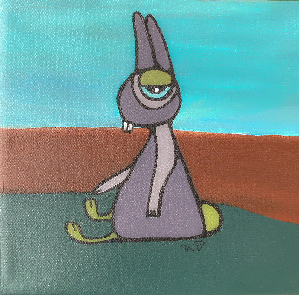 Acrylic 6" x 6" Mini Painting: Peter