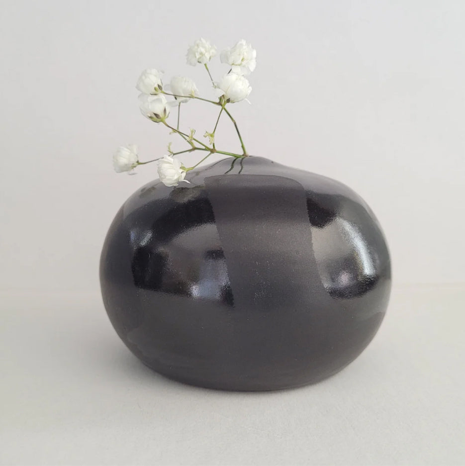 Bud Vase, Matte Black - Erin White