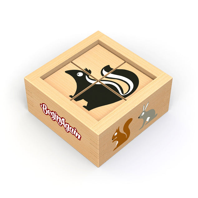 Wooden Buddy Blocks - Backyard Animals