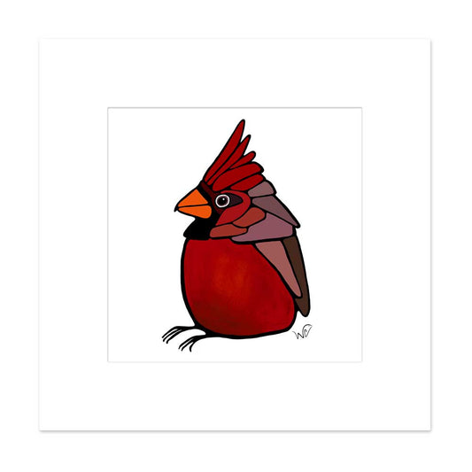 Signed & Matted Print - Cardinal - Unperfekt-Studios