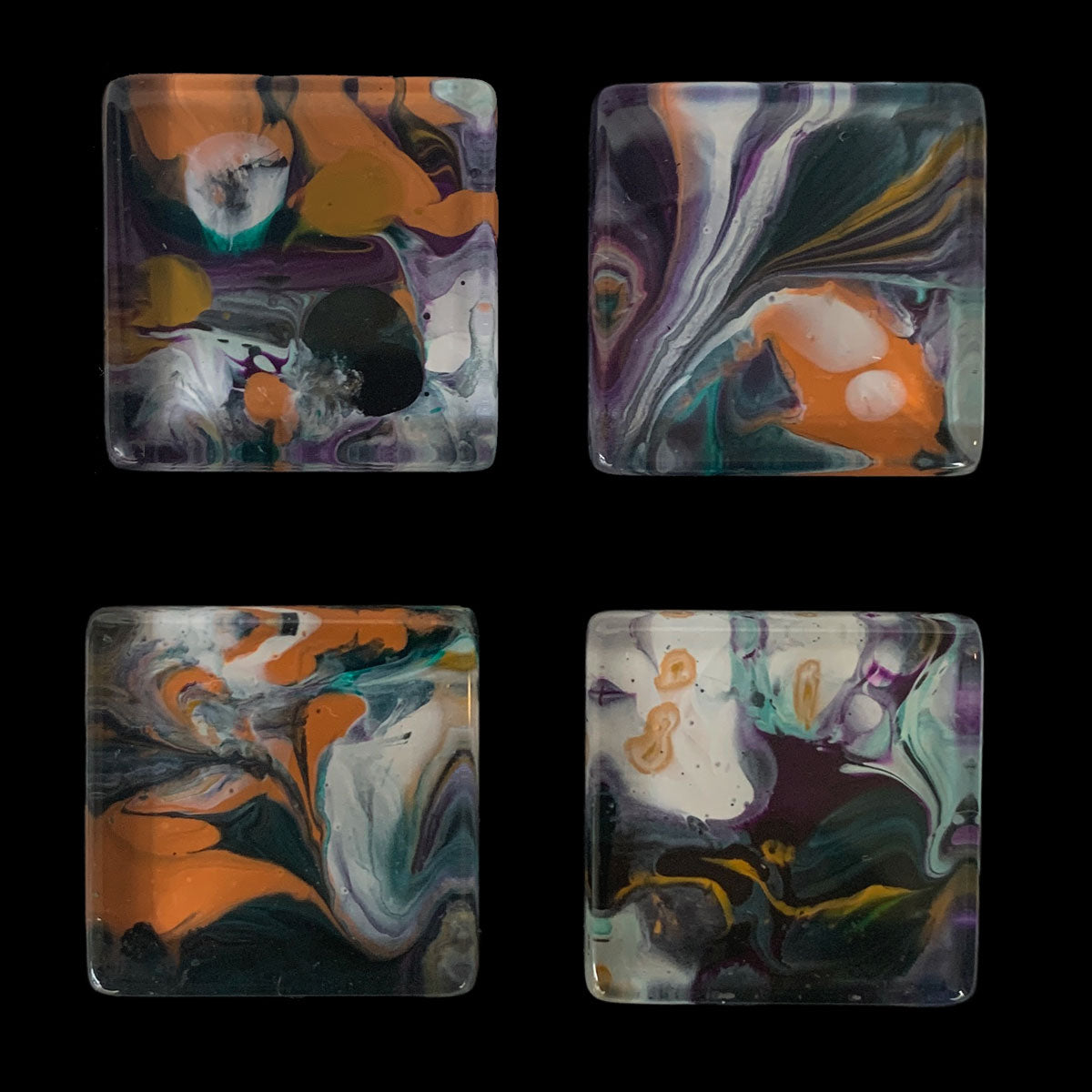 Glass Magnet Set - Abstract - Arabella