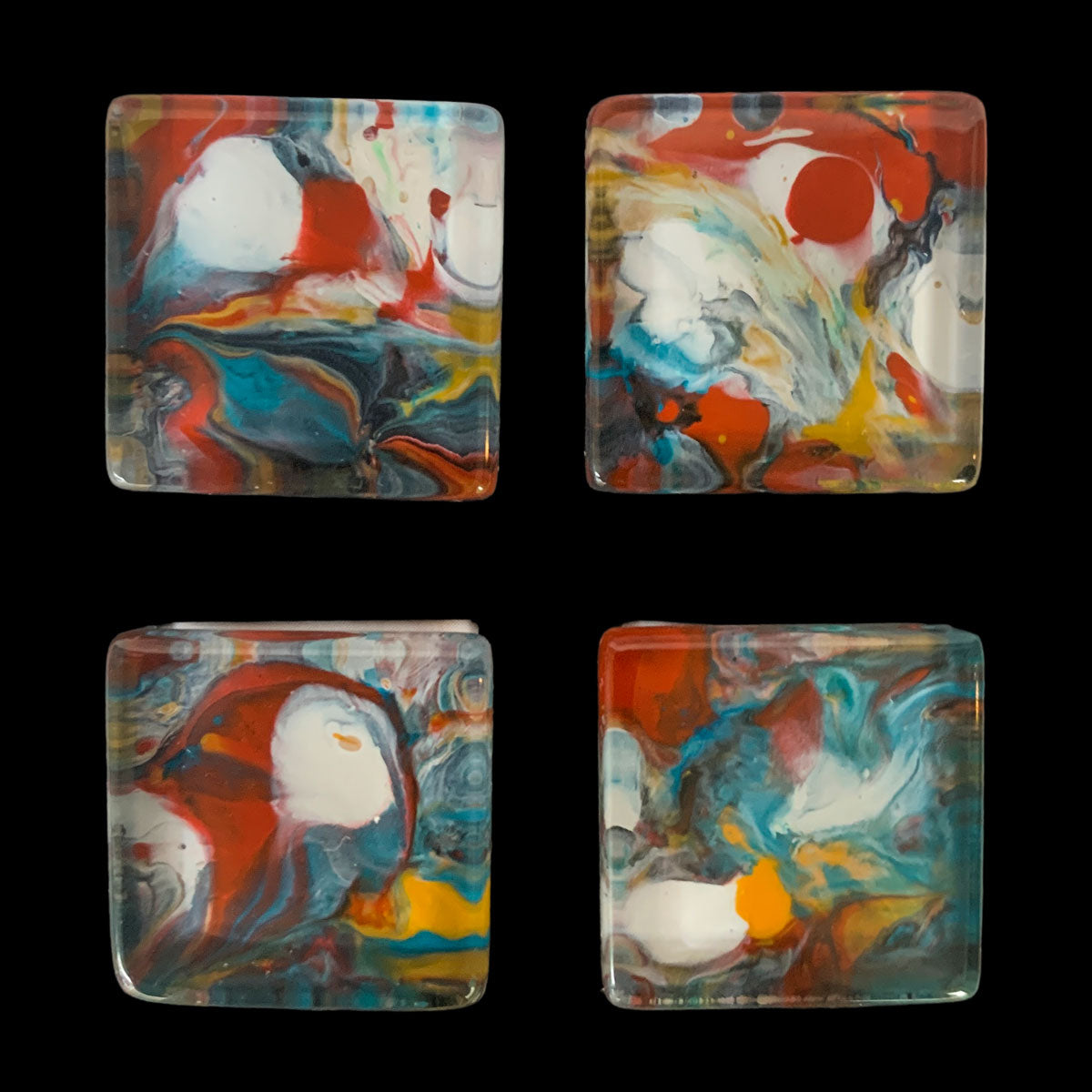 Glass Magnet Set - Abstract - Jardin de Fleurs II - Unperfekt-Studios