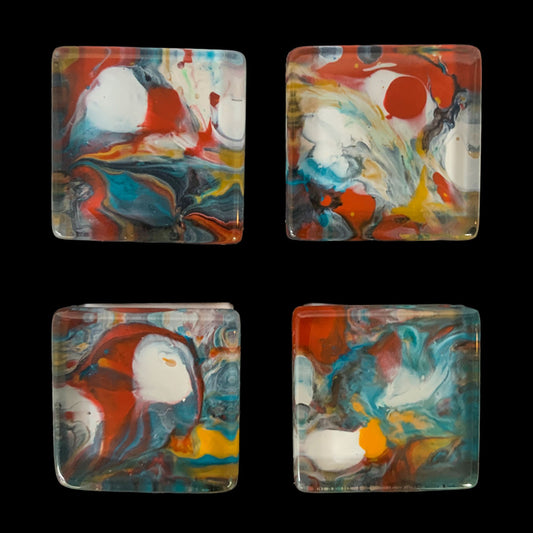 Glass Magnet Set - Abstract - Jardin de Fleurs II - Unperfekt-Studios