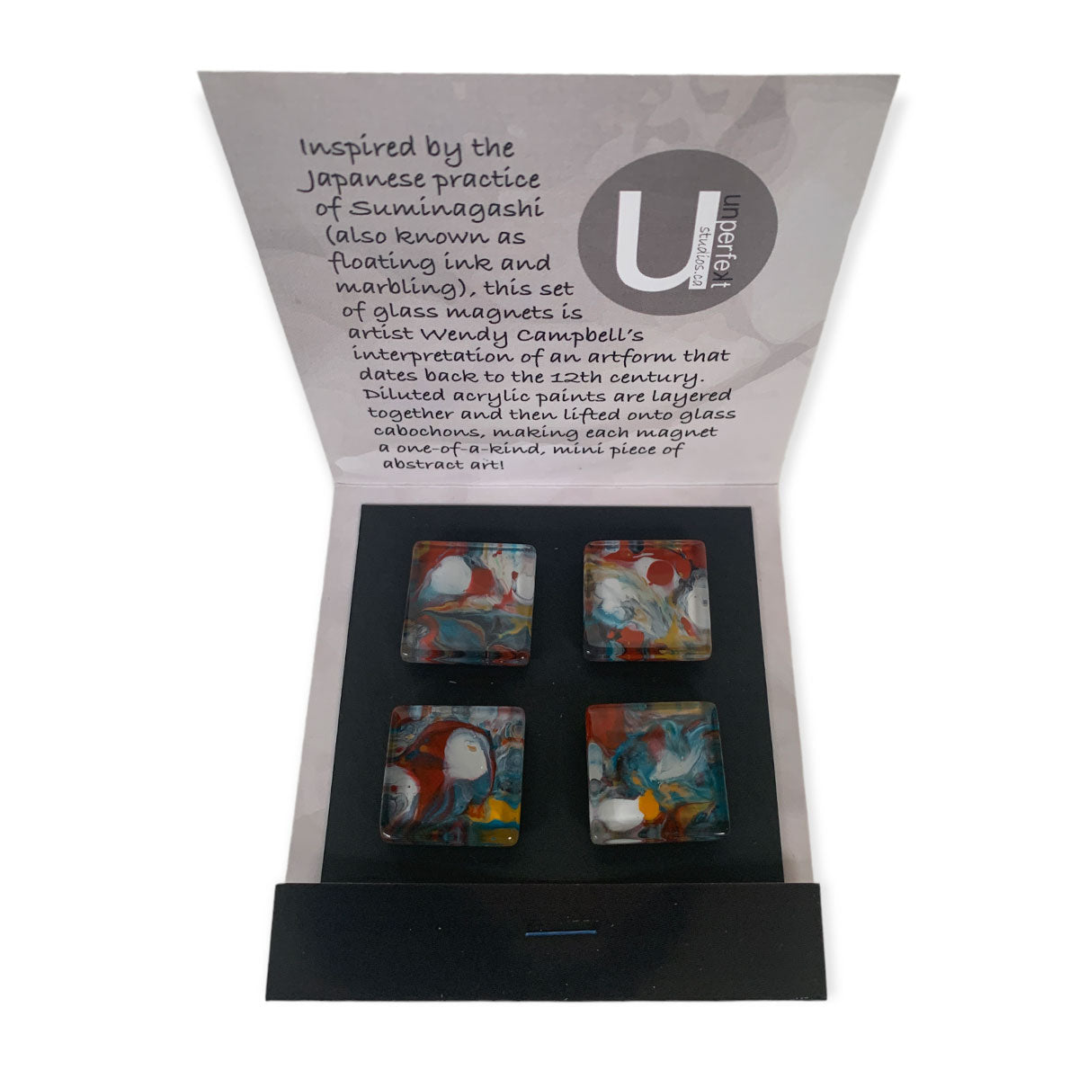 Glass Magnet Set - Abstract - Jardin de Fleurs II - Unperfekt-Studios