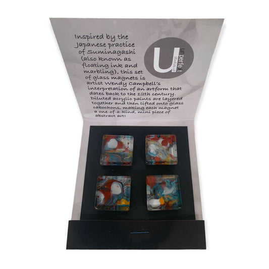 Glass Magnet Set - Abstract - Jardin de Fleurs II - Unperfekt-Studios