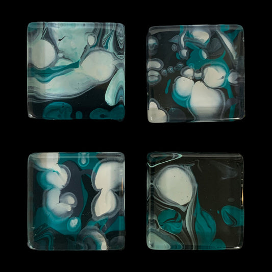 Glass Magnet Set - Abstract - Lava Lamp