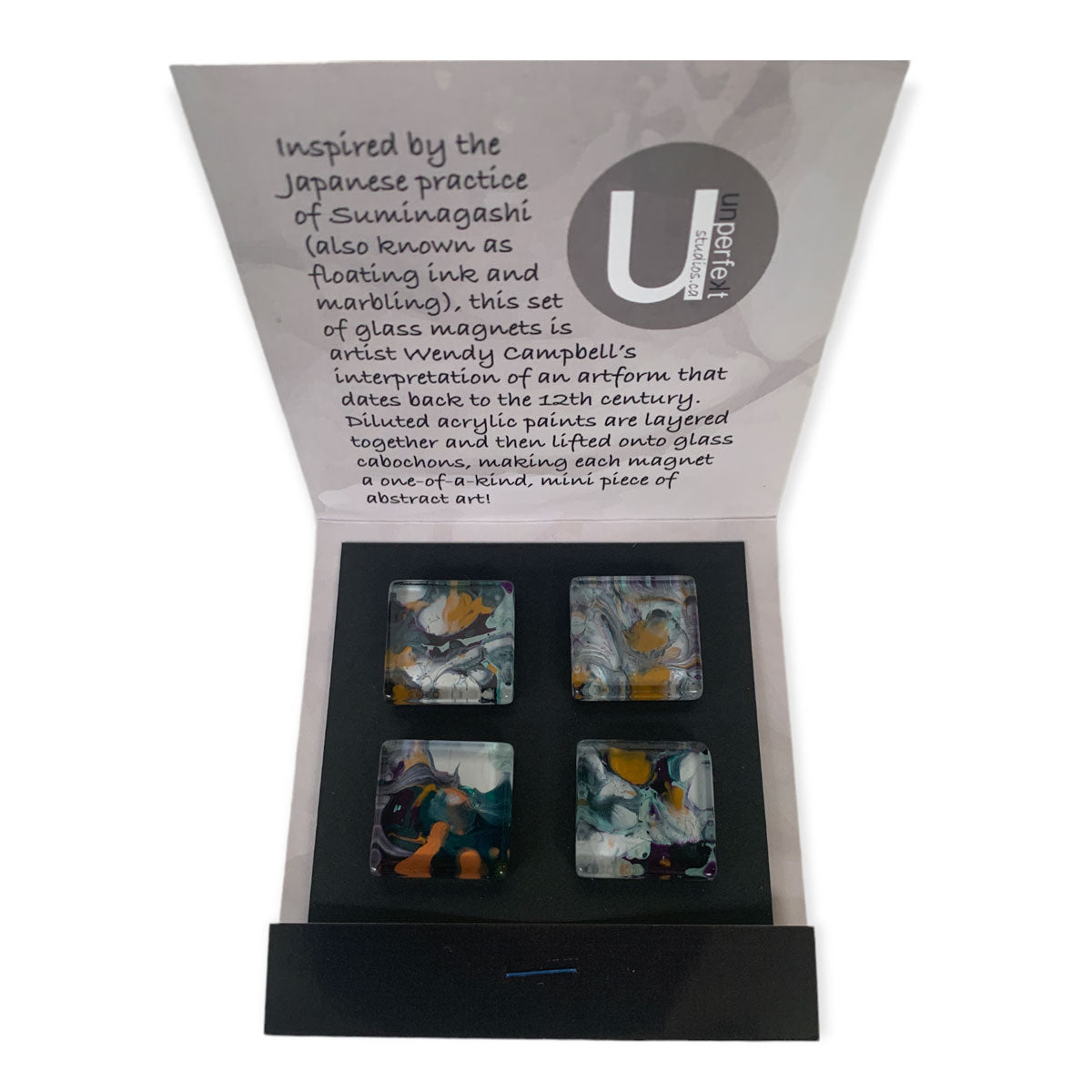 Glass Magnet Set - Abstract - Splash - Unperfekt-Studios