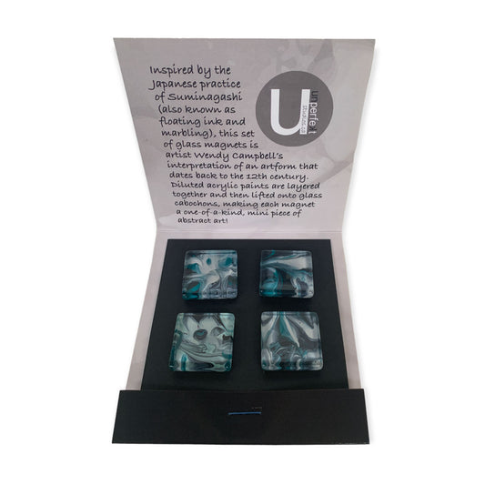 Glass Magnet Set - Abstract - Stormy Sea - Unperfekt-Studios