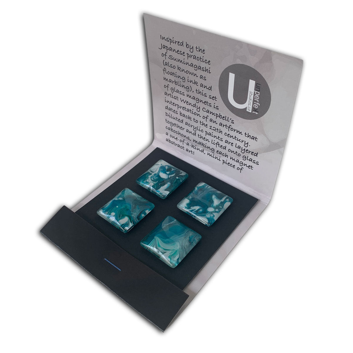 Glass Magnet Set - Abstract - Oceanic - Unperfekt-Studios