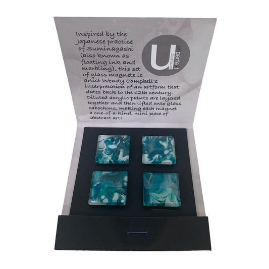 Glass Magnet Set - Abstract - Oceanic - Unperfekt-Studios