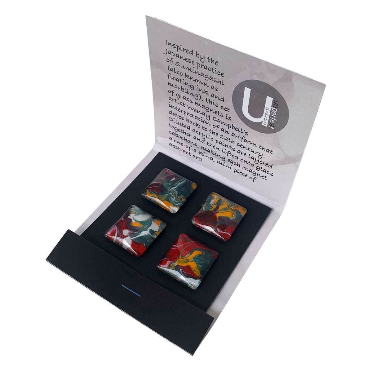 Glass Magnet Set - Abstract - Reddy or Not - Unperfekt-Studios