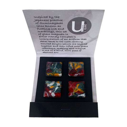 Glass Magnet Set - Abstract - Reddy or Not - Unperfekt-Studios