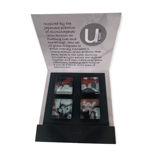 Glass Magnet Set - Abstract - Red Clay & Clouds - Unperfekt-Studios
