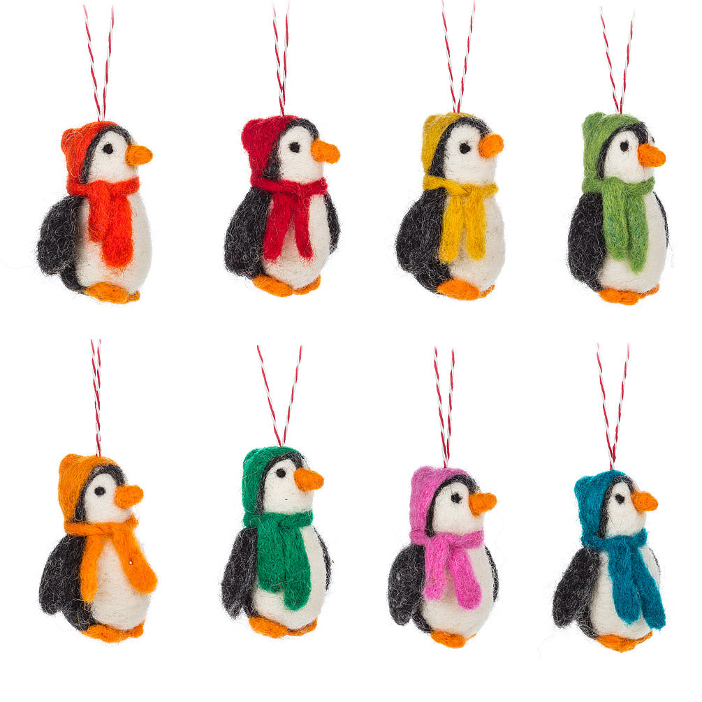Needle-Felted Penguin Ornament - Unperfekt-Studios