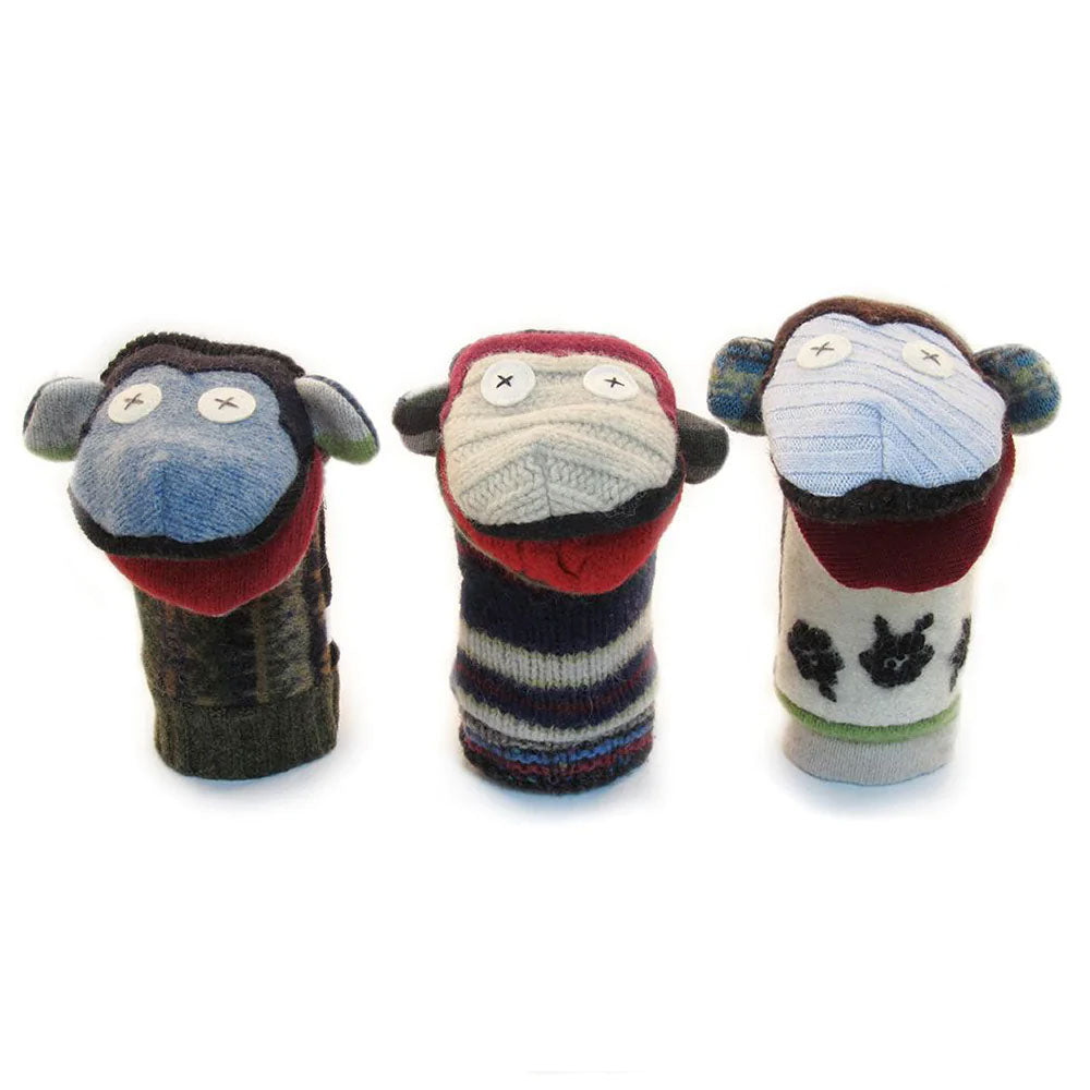 DIY KIT: Reclaimed Wool Hand Puppet - Monkey