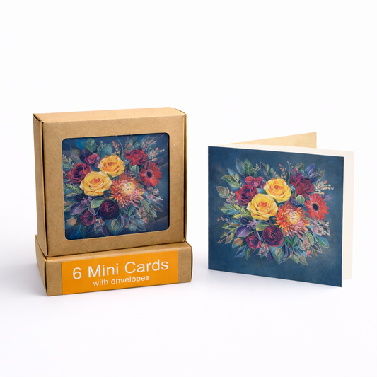 Full Bloom Mini Greeting Card Set – 6 Pack