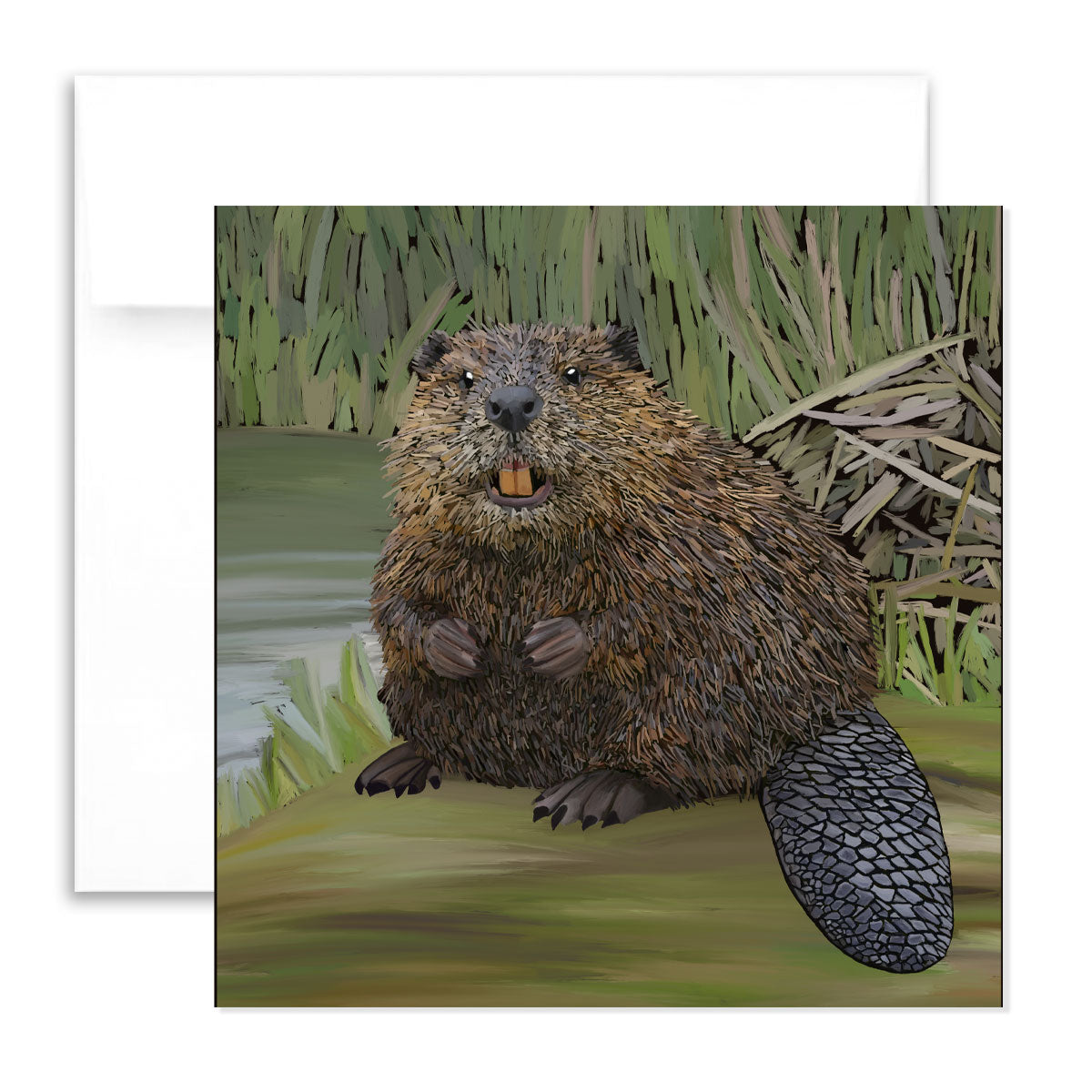 Greeting Card - Beaver
