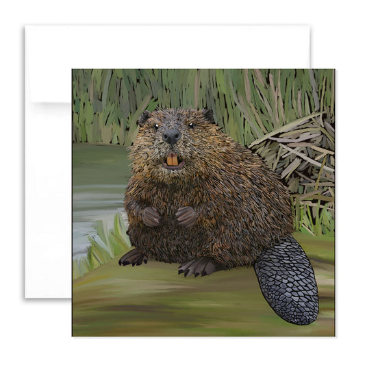 Greeting Card - Beaver