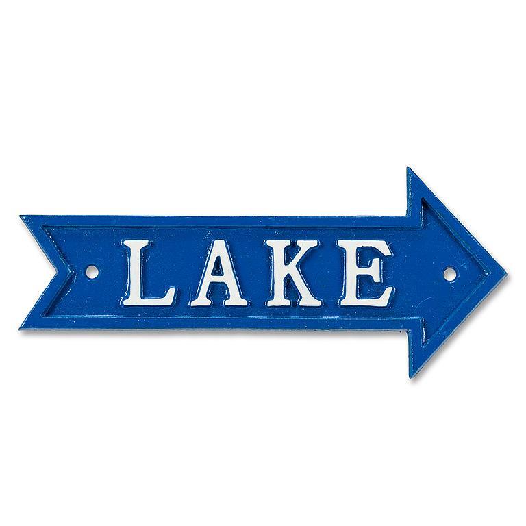 LAKE Arrow Sign - Cast Iron - from Cedar Lake