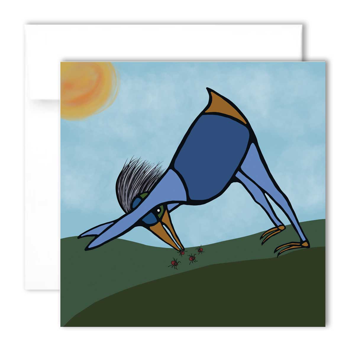 Greeting Card - Downward Facing Bird - Unperfekt-Studios