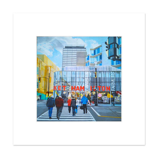 Signed & Matted Print - Hamilton Farmers' Market, Jen Robins