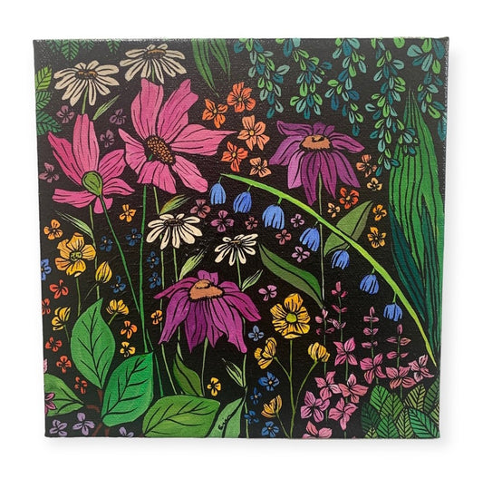Wildflowers 1 - Acrylic on Canvas - Erin White