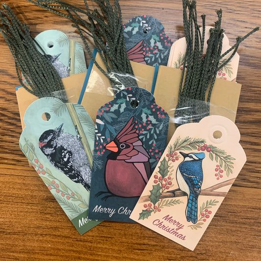 Christmas Gift Tags - Birds (Set of 10)