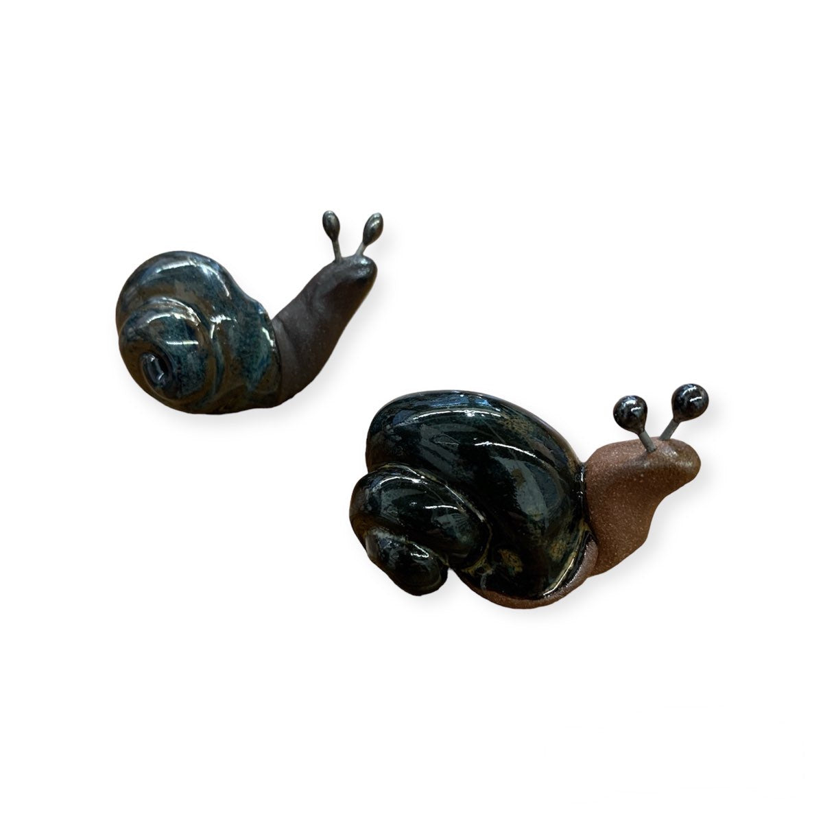 miniature ceramic snails