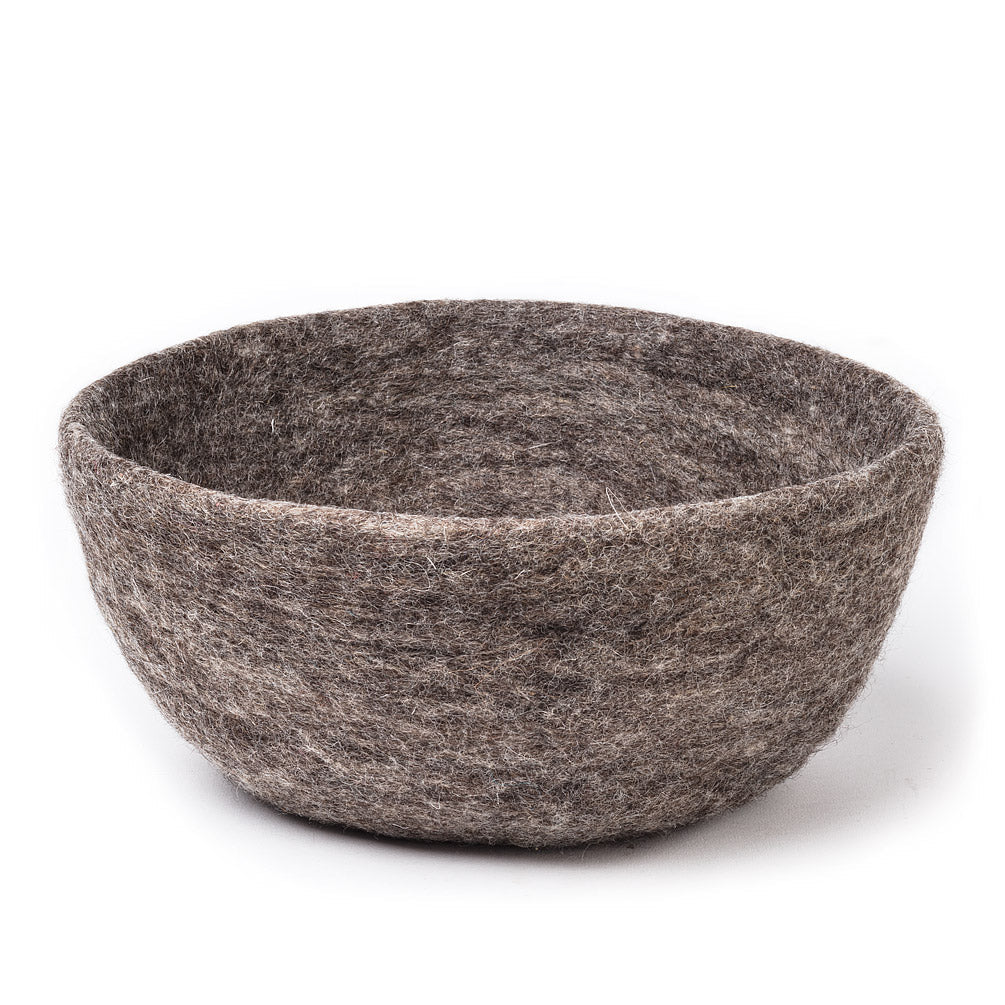 Large Felt Bowl - Taupe or Black - from Cedar Lake