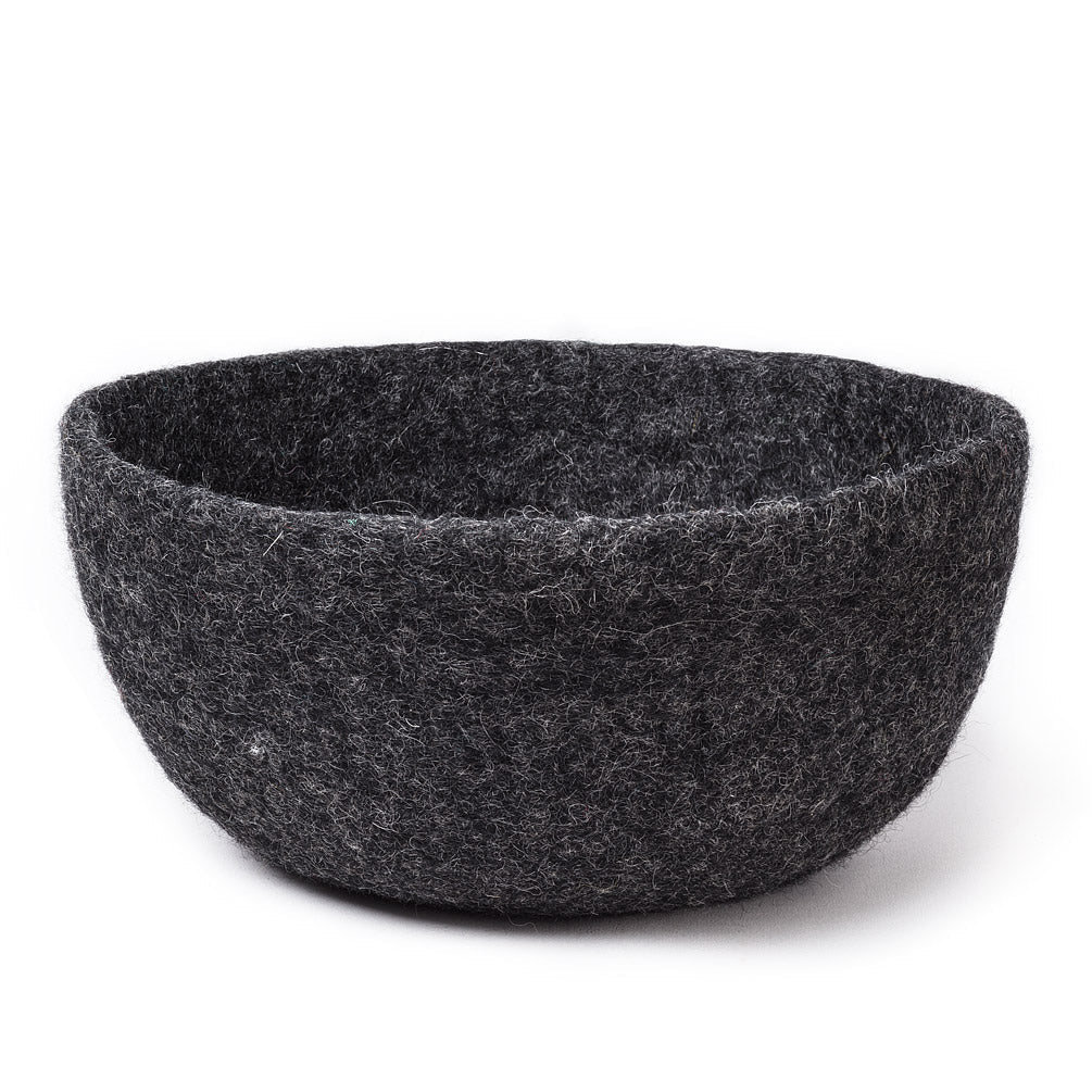 Large Felt Bowl - Taupe or Black - from Cedar Lake