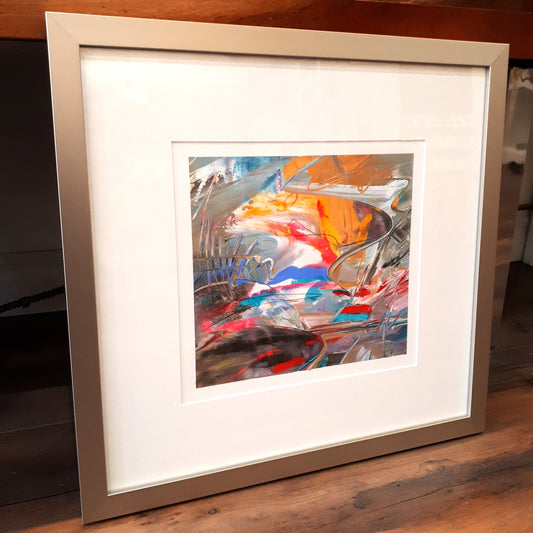 Abstract Original Framed - SUMMER WAVE - from Cedar Lake (Joel Masewich)