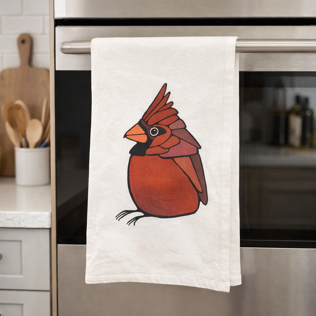 Flour Sack Tea Towel - 100% Organic Cotton - Cardinal