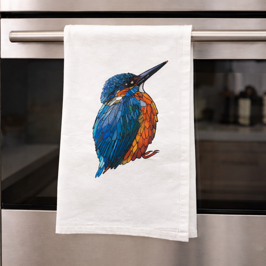 Flour Sack Tea Towel - 100% Organic Cotton - Kingfisher