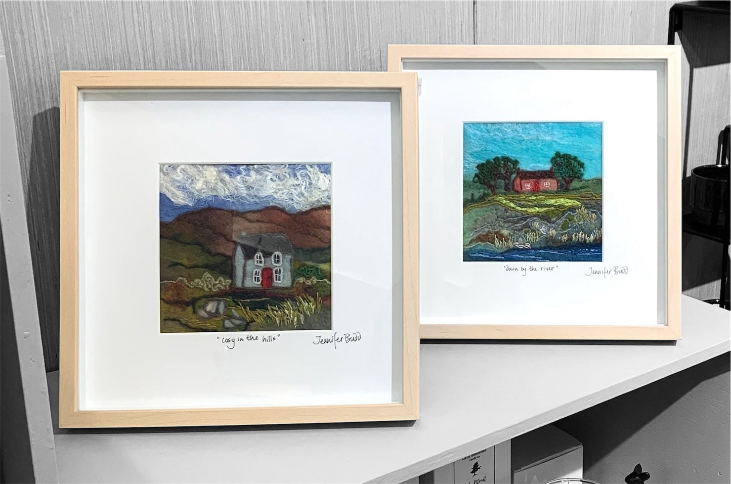 Felted Wool Landscapes (framed) - from Cedar Lake (Jennifer Budd)