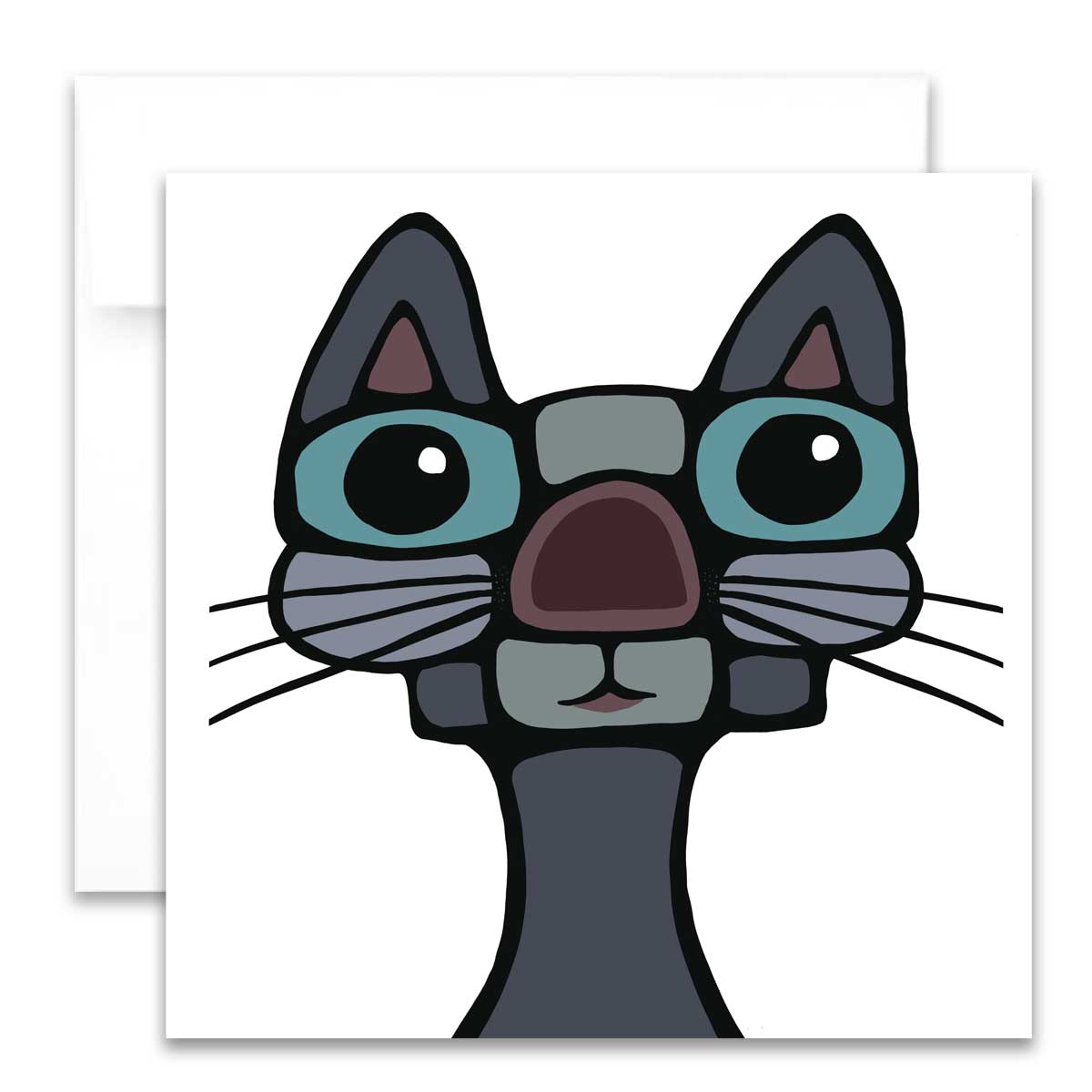 Colouring Greeting Card - Max the Cat
