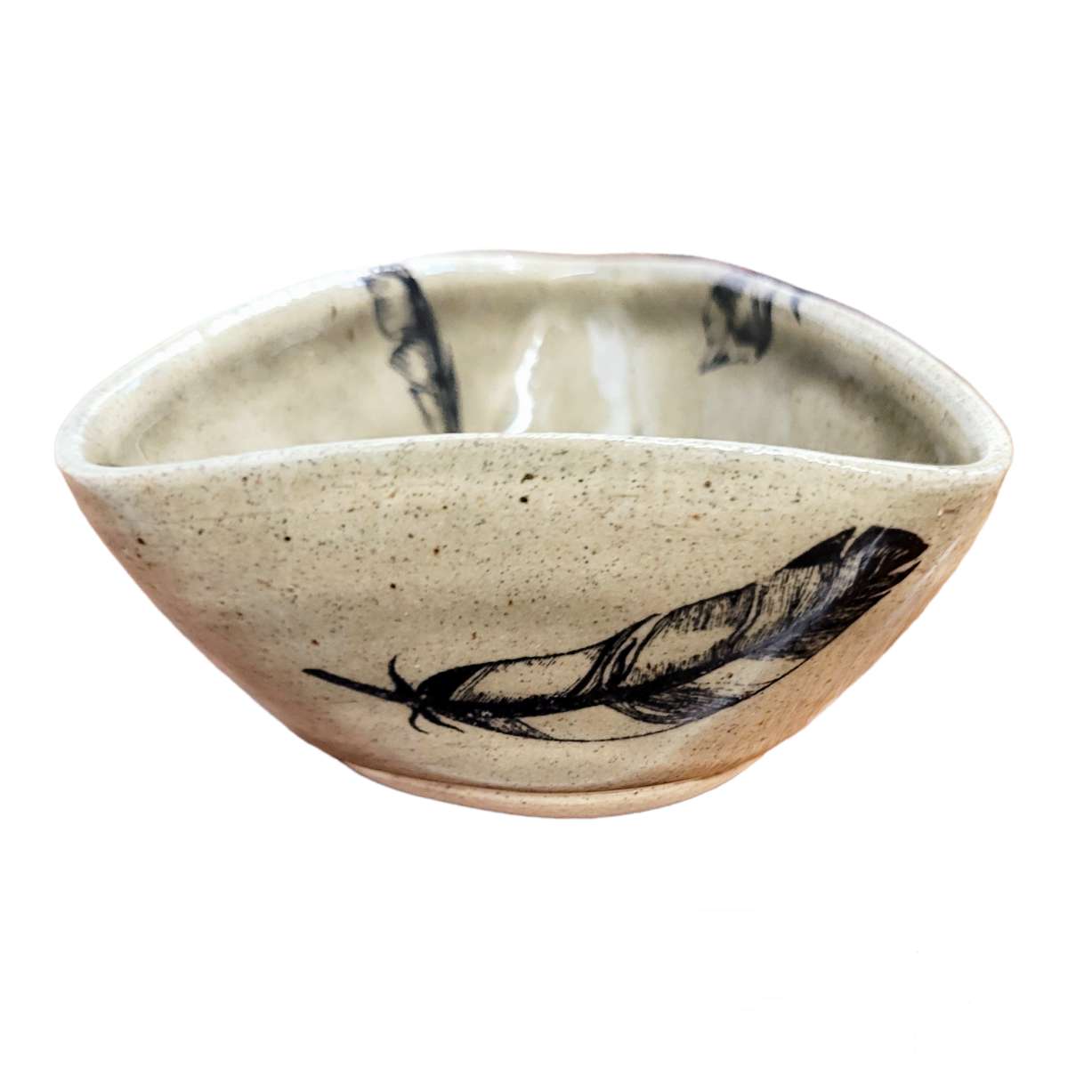 Triangle Bowl - Feathers