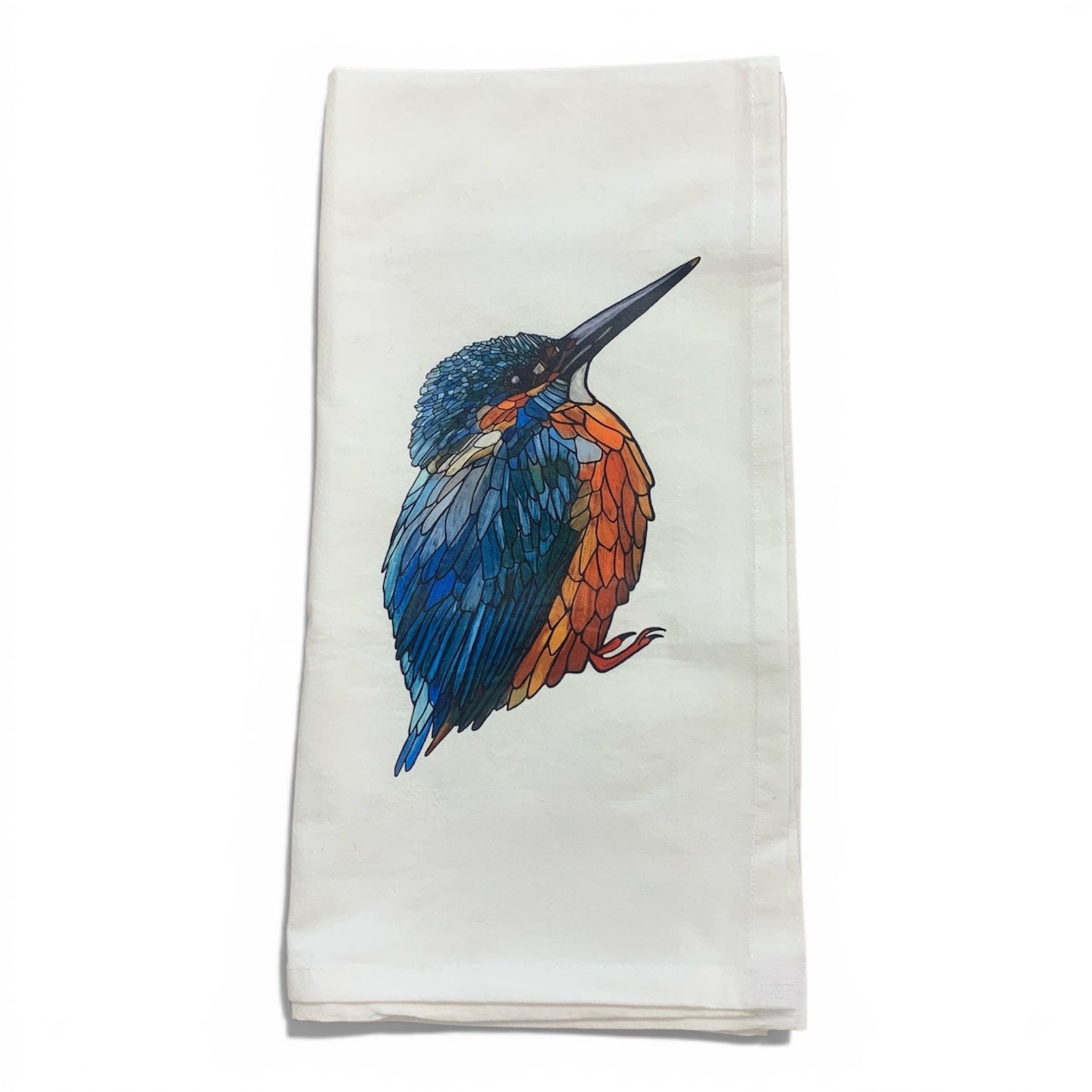 Flour Sack Tea Towel - 100% Organic Cotton - Kingfisher