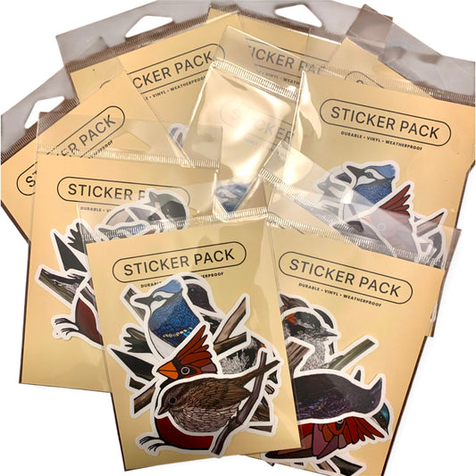 Sticker Pack - 7 Vinyl Canadian Bird Stickers