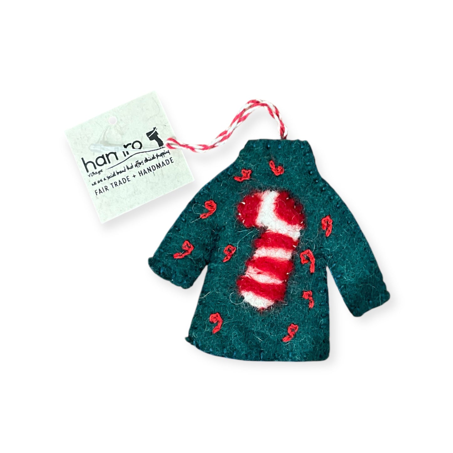 Felted Wool Sweater Ornament - from Cedar Lake Canada (Hamro Village Fair Trade)