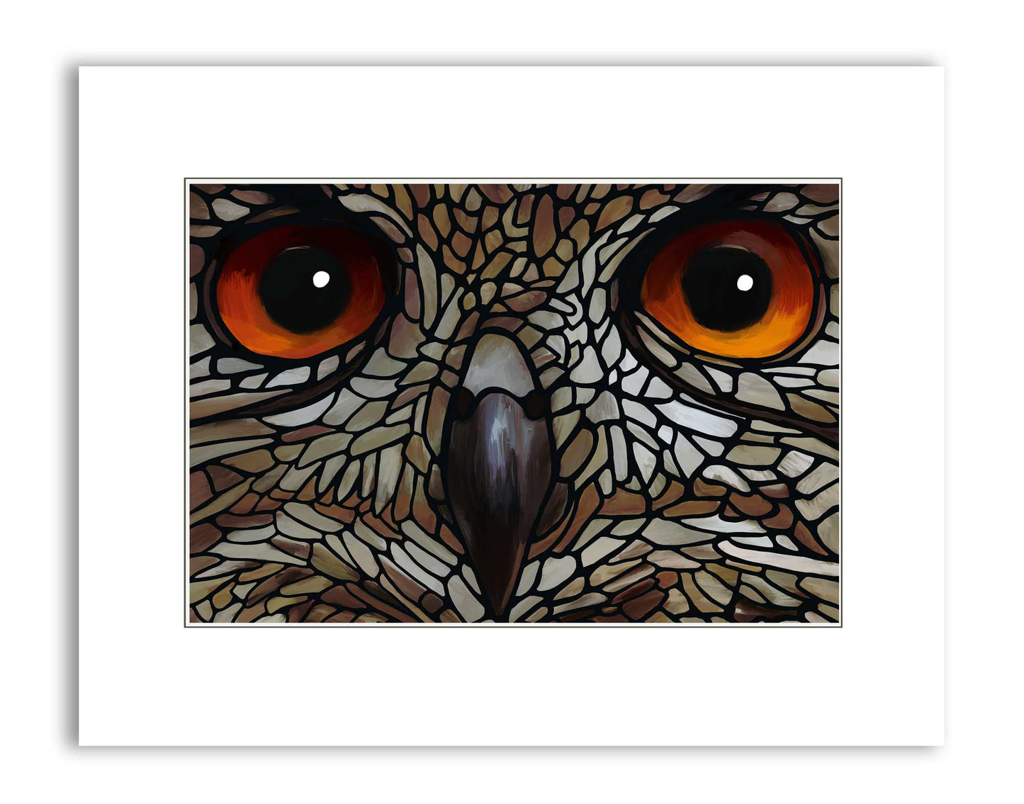 Signed & Matted Print - Owl