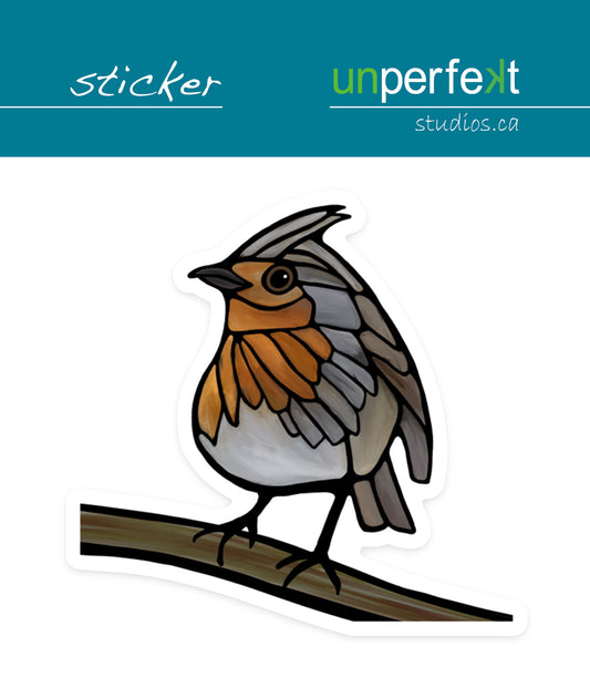 Vinyl Sticker - European Robin - Unperfekt-Studios