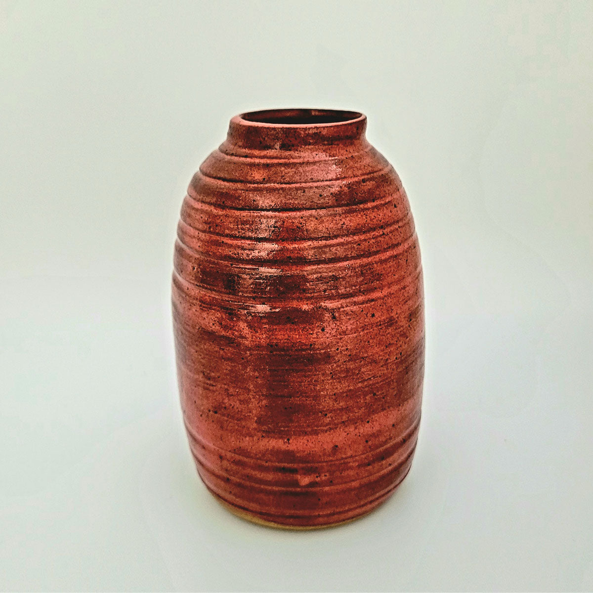 Bud Vase - Warm Brown Stoneware - Erin White