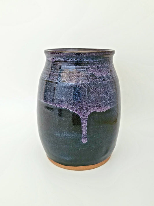 Vase, Blue-Purpole, Warm Brown Stoneware - Erin White
