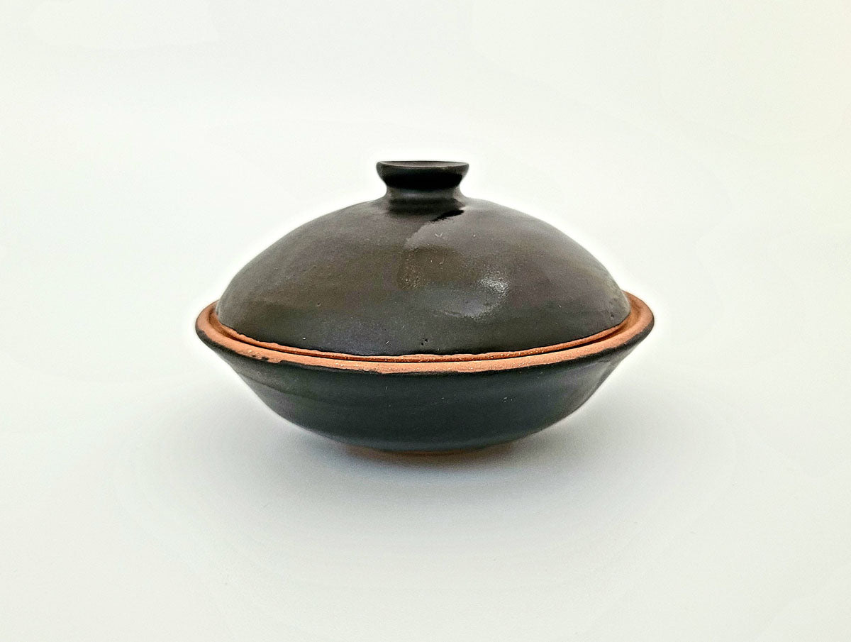 Petite Dish, Black - Warm Brown Stoneware - Erin White