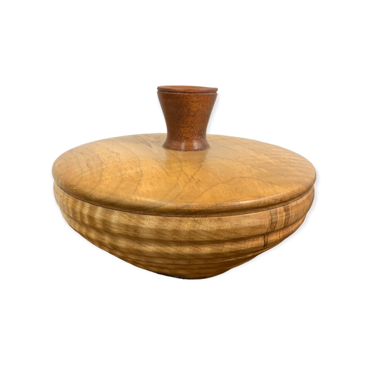 Wood Bowl with Lid - Maple & Mahogany by Jon Van Der Nol