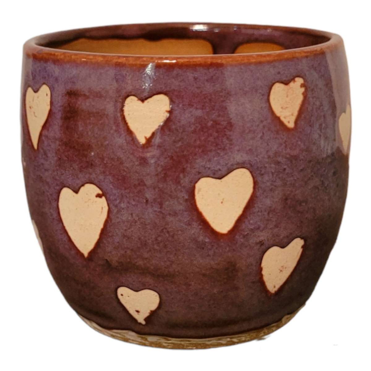 Heart Planter - Warm Brown Stoneware - Erin White