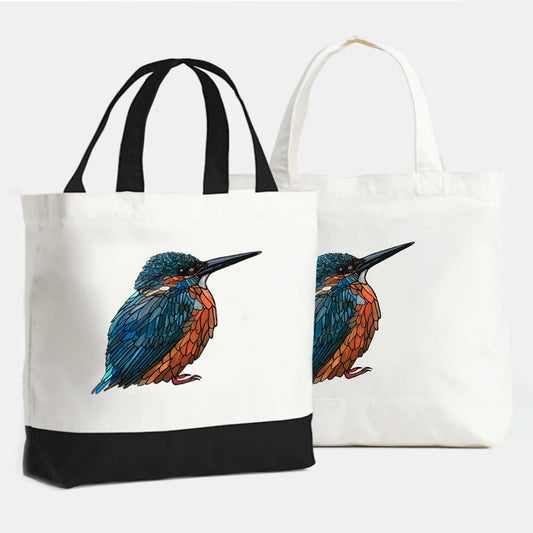 Large Cotton Tote Bag - Kingfisher