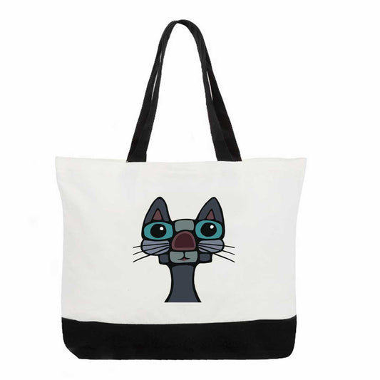 Large Cotton Tote Bag - Max The Cat - Unperfekt-Studios