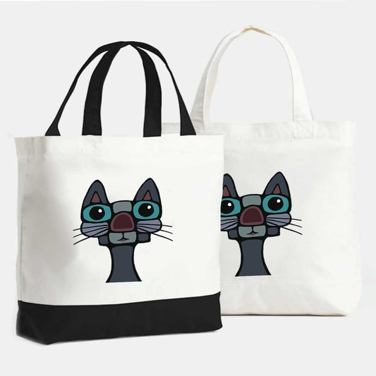 Large Cotton Tote Bag - Max The Cat - Unperfekt-Studios